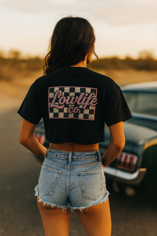 Lowlife Co Checkered Crop