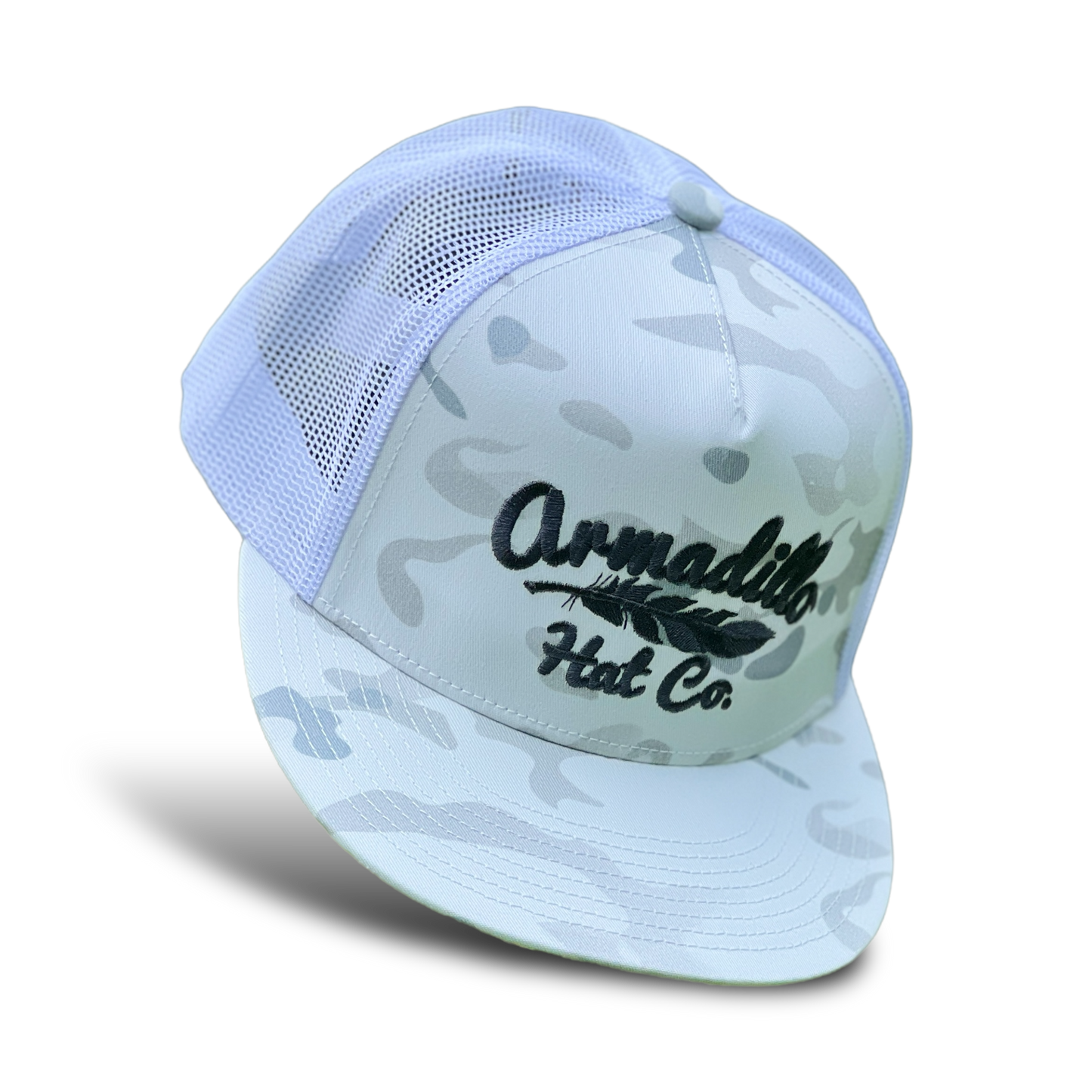 White Camo Armadillo Hat Cp.
