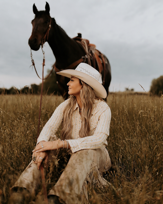 The Cowboygirl Buttermilk Rose Granddaddy Snap Shirt