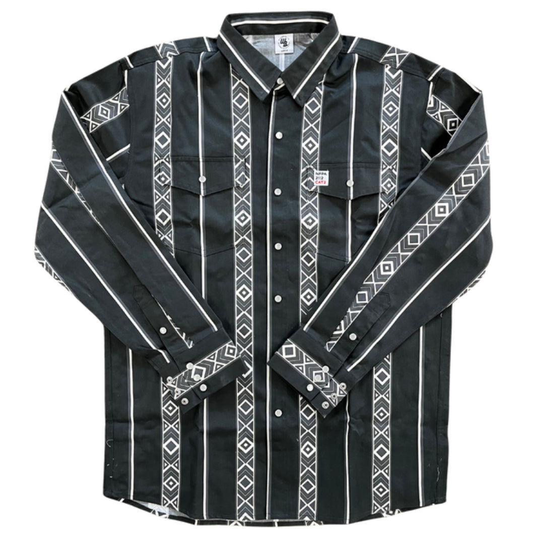 Welder Black Aztec Button Down