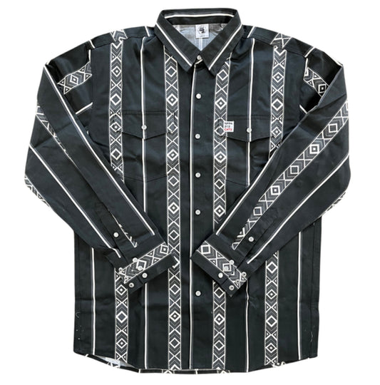 Welder Black Aztec Button Down