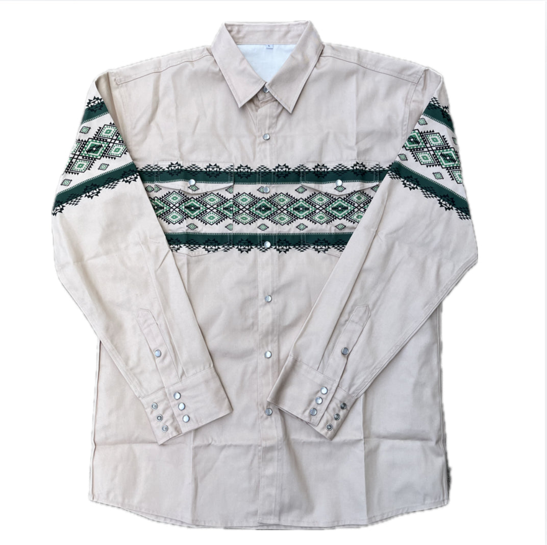 Welder Vintage Print Button Down