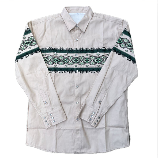 Welder Vintage Print Button Down