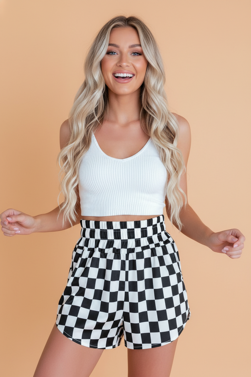 Race Day High Waisted Shorts