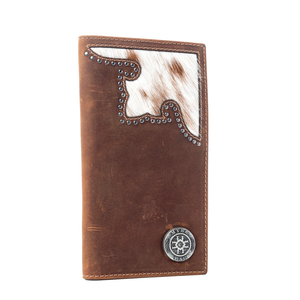 Lariat Crest Hairon Leather Wallet