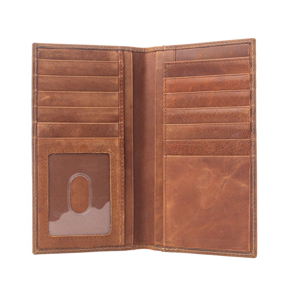 Lariat Crest Hairon Leather Wallet