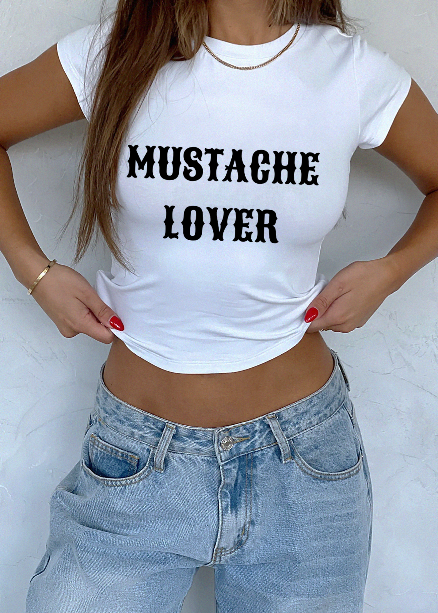 Mustache Lover Crop Top