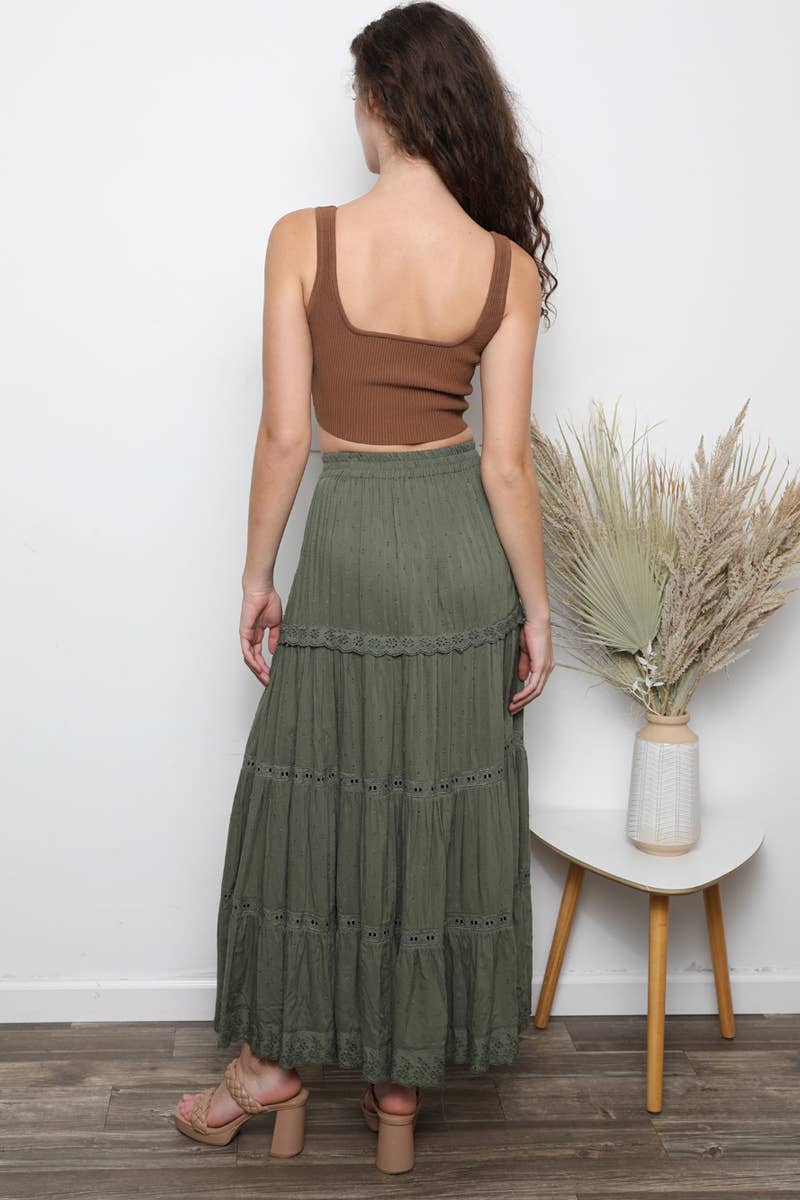 Autumn's Boho Maxi Skirt