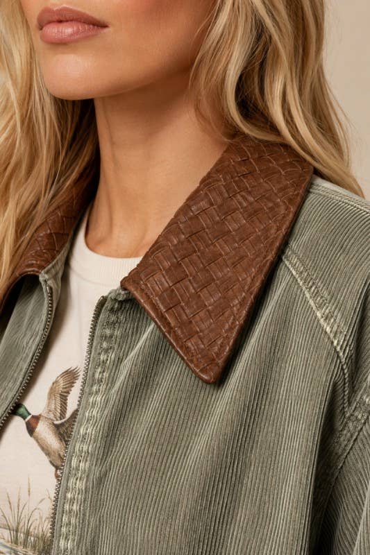 Kesha Corduroy Bomber Jacket