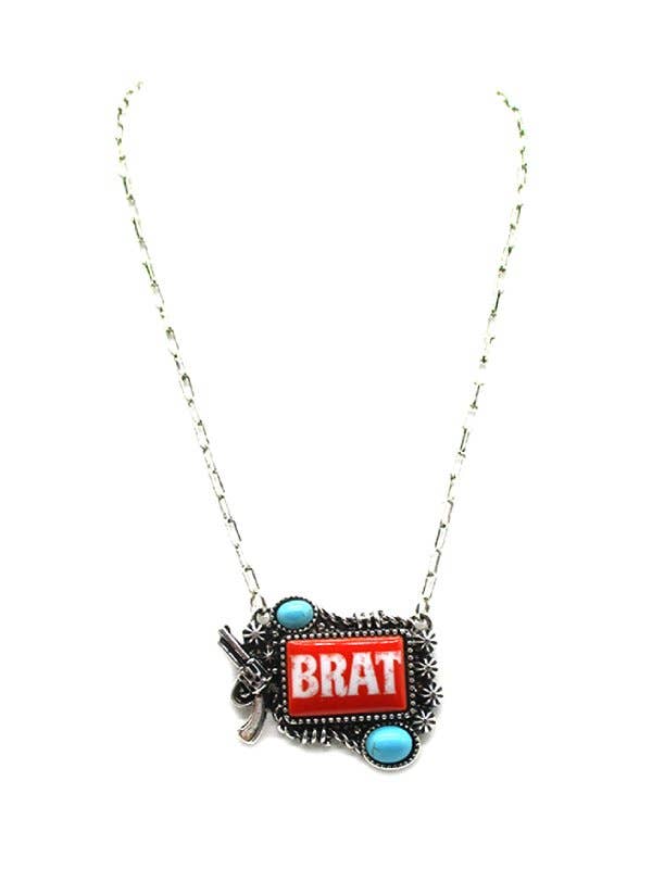 Western Brat Turquoise Pendant Necklace