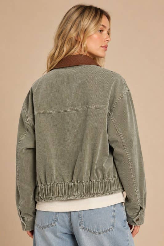 Kesha Corduroy Bomber Jacket