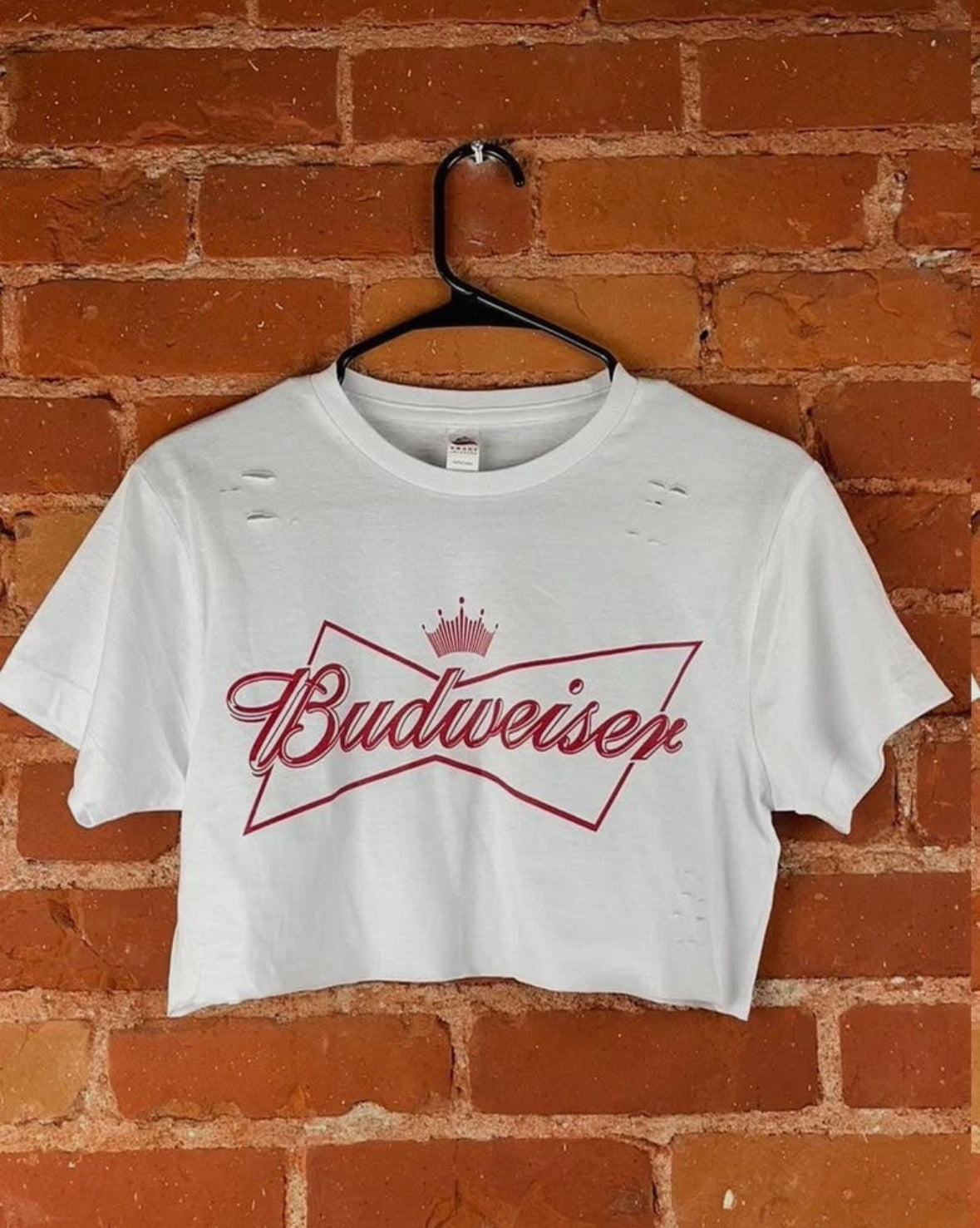 Budweiser Distressed Crop Top