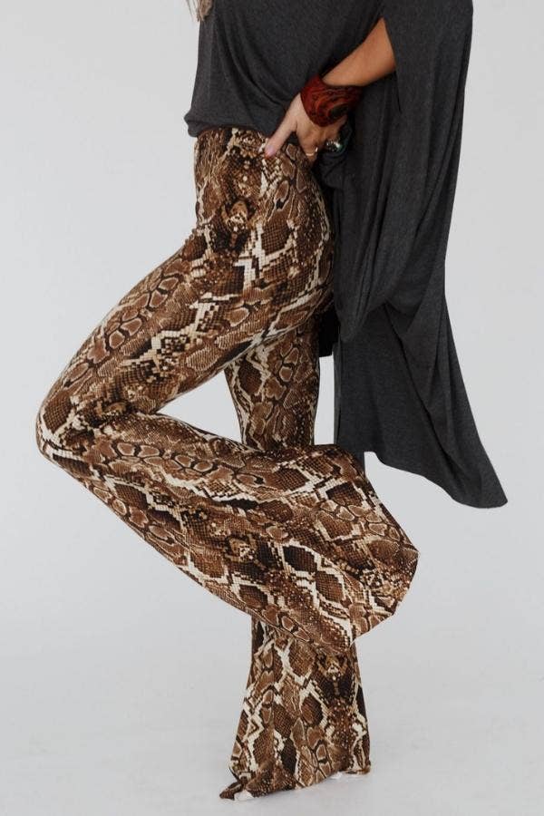 Cher Snake Flare Pants