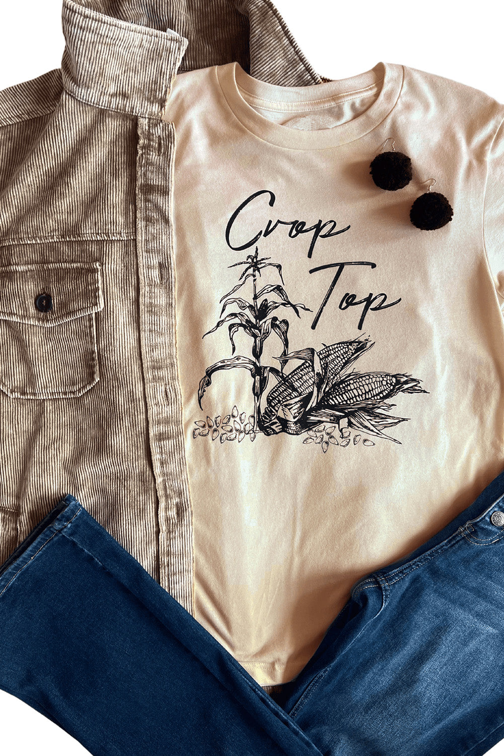Crop Top Graphic T-Shirt