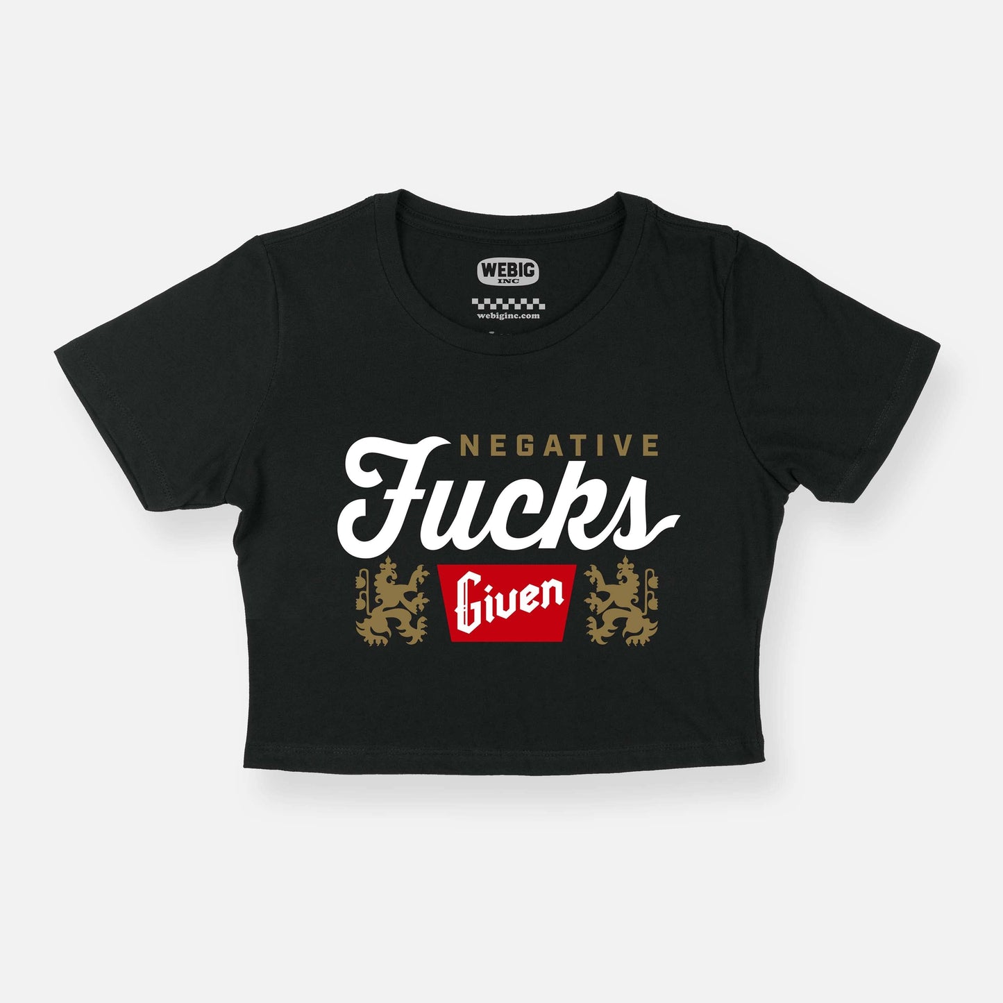 Negative F*cks Given Cropped Tee